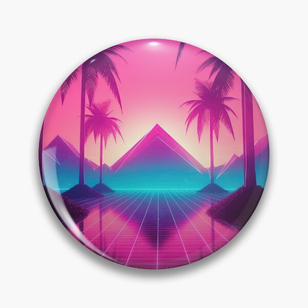 Item preview, Palm Tree Serenade: Synthwave Dreams in the Sunset Glow designed and sold by Mullet Monkey.
