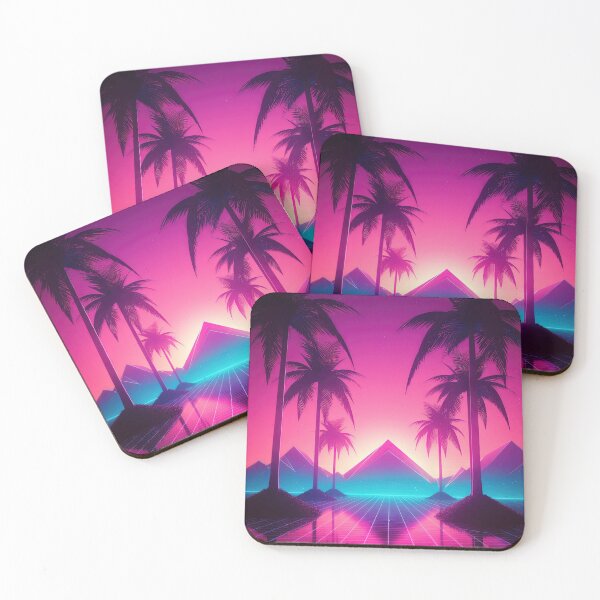 Item preview, Palm Tree Serenade: Synthwave Dreams in the Sunset Glow designed and sold by Mullet Monkey.