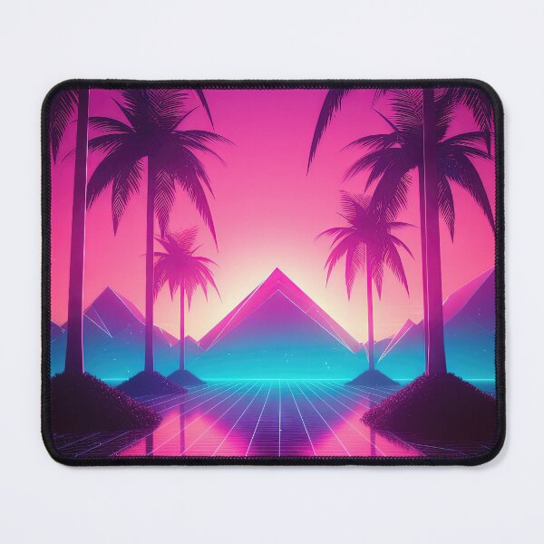 Item preview, Palm Tree Serenade: Synthwave Dreams in the Sunset Glow designed and sold by Mullet Monkey.