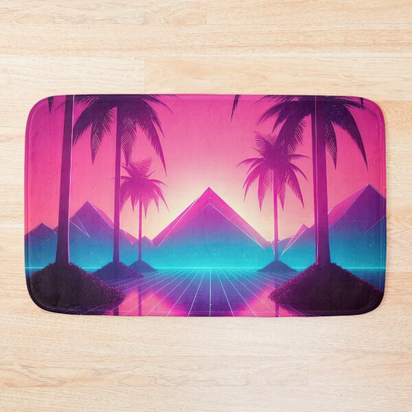 Item preview, Palm Tree Serenade: Synthwave Dreams in the Sunset Glow designed and sold by Mullet Monkey.