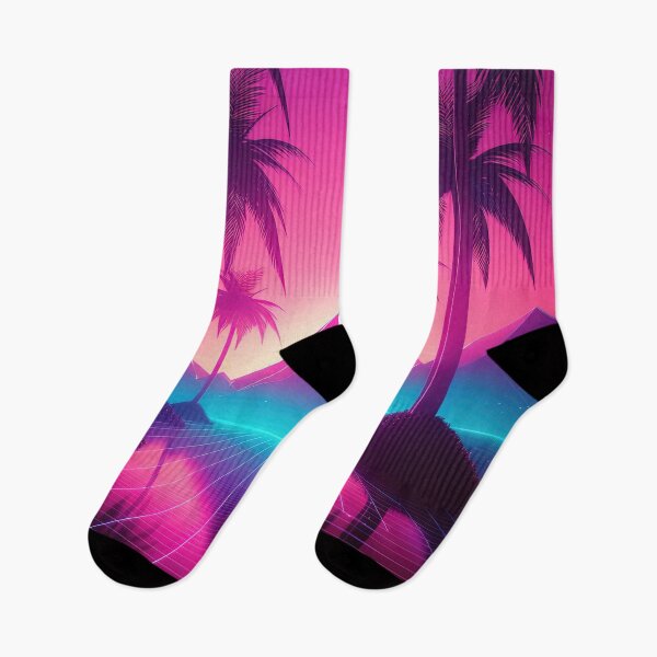 Item preview, Palm Tree Serenade: Synthwave Dreams in the Sunset Glow designed and sold by Mullet Monkey.