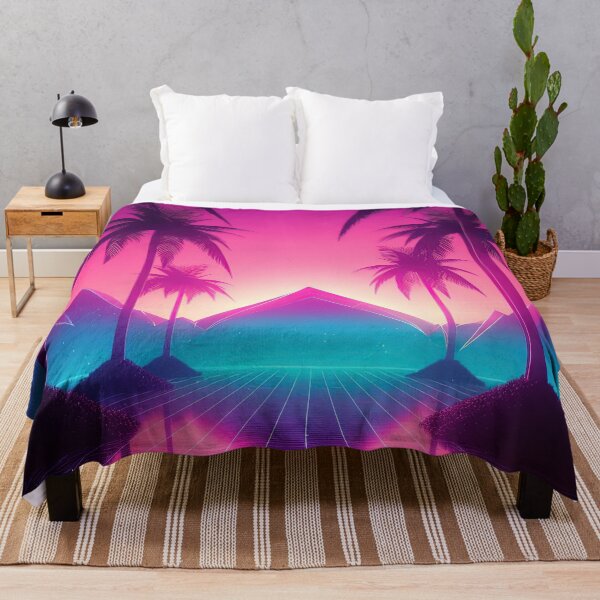 Item preview, Palm Tree Serenade: Synthwave Dreams in the Sunset Glow designed and sold by Mullet Monkey.