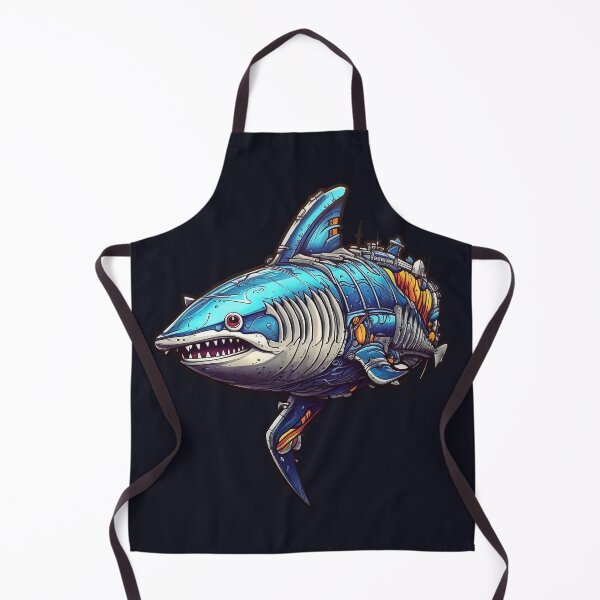 Item preview, Futuristic Steampunk Ai Cyborg- Shark Robot designed and sold by NapNapSleeper.