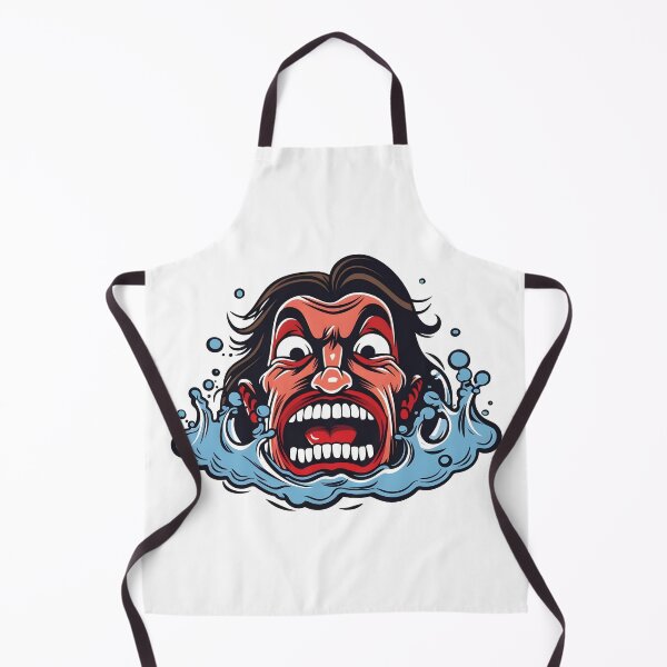 Item preview, The Drowning Man Cartoon Face - A Symbol of Vulnerability and Resilience designed and sold by TheBlackPixelCo.