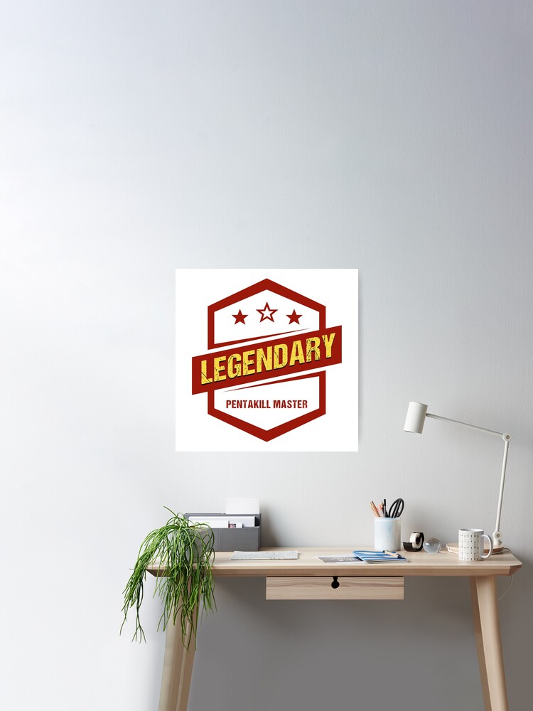 LEGENDARY Multiplayer Gaming Master Insignia / Badge / Emblem / Custom  Logo Poster for Sale by Naumovski