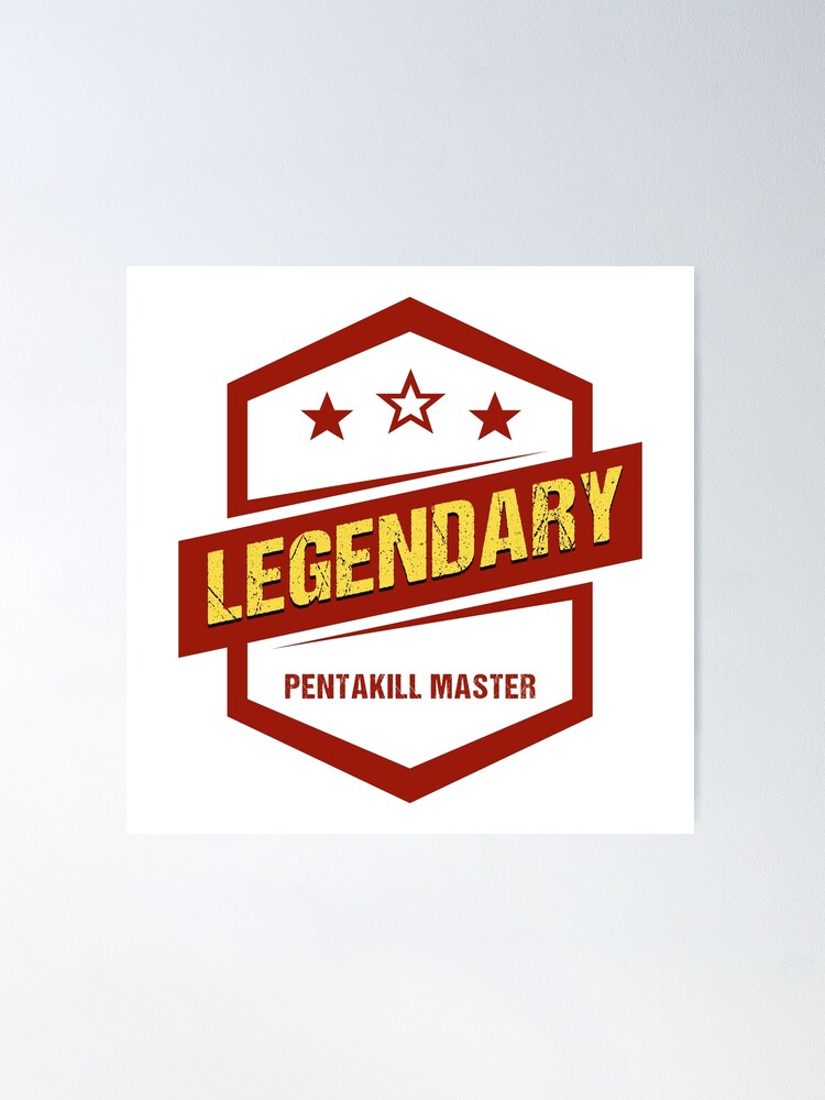 LEGENDARY Multiplayer Gaming Master Insignia / Badge / Emblem / Custom  Logo Poster for Sale by Naumovski