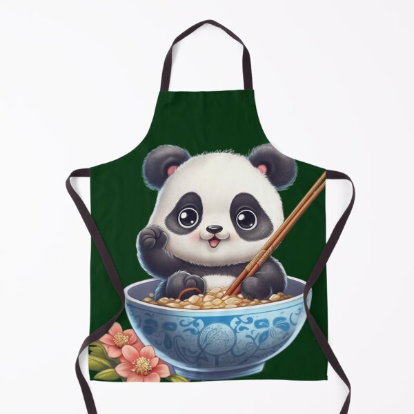 Item preview, Kawaii baby panda bear eating designed and sold by DigitalPixelize.
