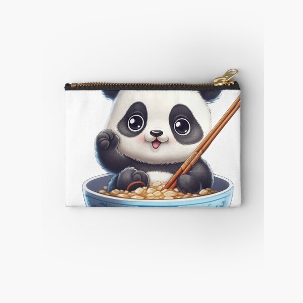 Item preview, Kawaii baby panda bear eating designed and sold by DigitalPixelize.