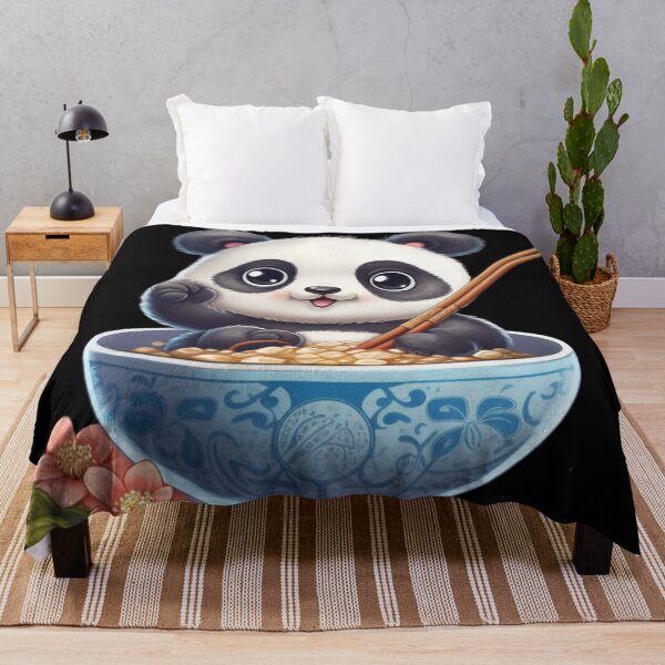Item preview, Kawaii baby panda bear eating designed and sold by DigitalPixelize.