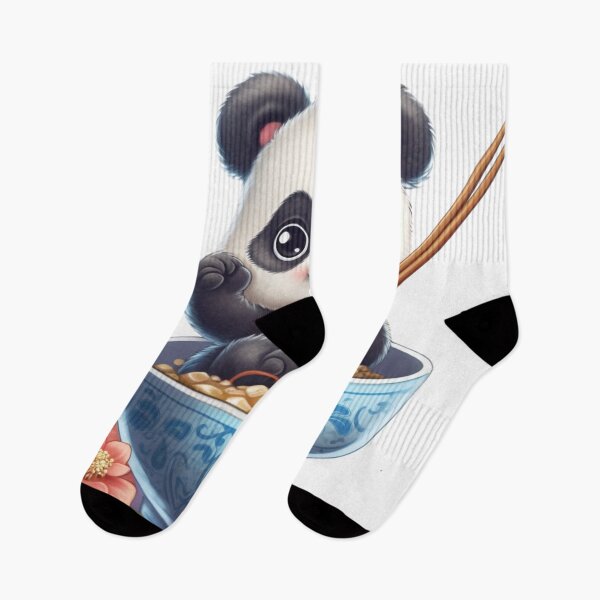 Item preview, Kawaii baby panda bear eating designed and sold by DigitalPixelize.