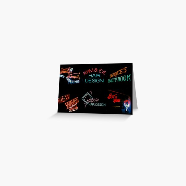 Item preview, Instant Film Collage Of Vintage Neon Beauty Salon Signs  designed and sold by MikesDigs.