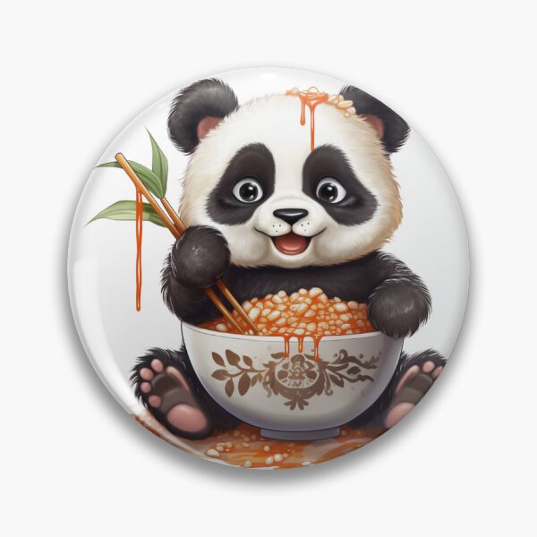 Item preview, cute loving panda bear baby kawaii eating designed and sold by DigitalPixelize.