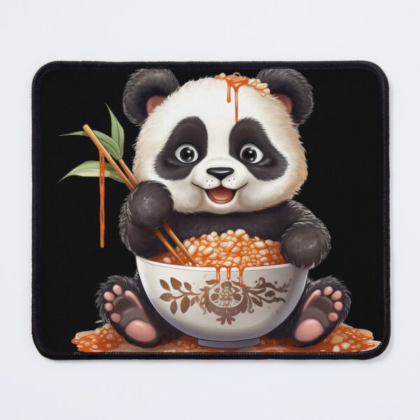 Item preview, cute loving panda bear baby kawaii eating designed and sold by DigitalPixelize.