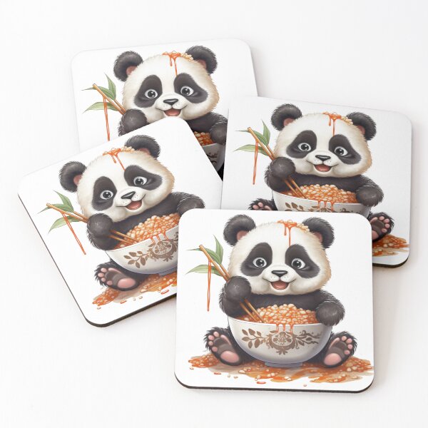 Item preview, cute loving panda bear baby kawaii eating designed and sold by DigitalPixelize.