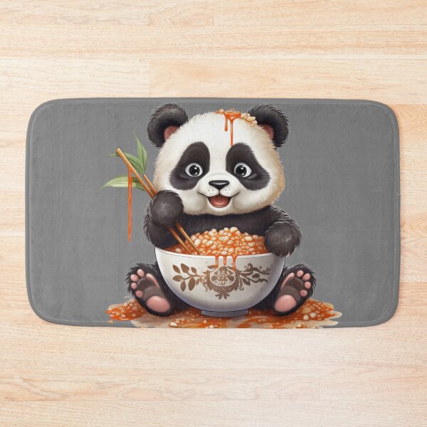 Item preview, cute loving panda bear baby kawaii eating designed and sold by DigitalPixelize.