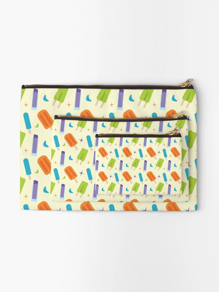 Thumbnail 2 of 4, Zipper Pouch, Bright Popsicles Pattern designed and sold by LeftNWrite.