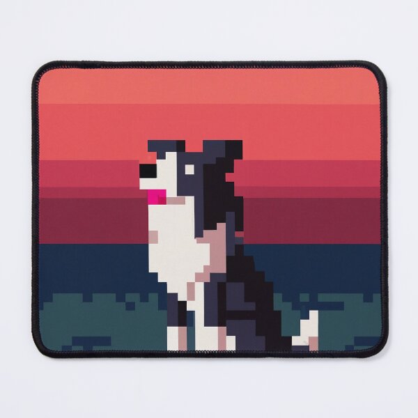 Item preview, Border Collie dog sunset Pixel Art (gaming style) designed and sold by antipc.
