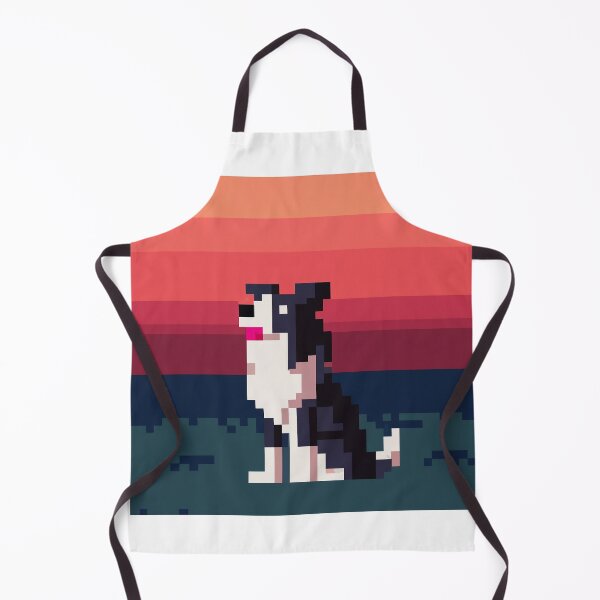 Item preview, Border Collie dog sunset Pixel Art (gaming style) designed and sold by antipc.