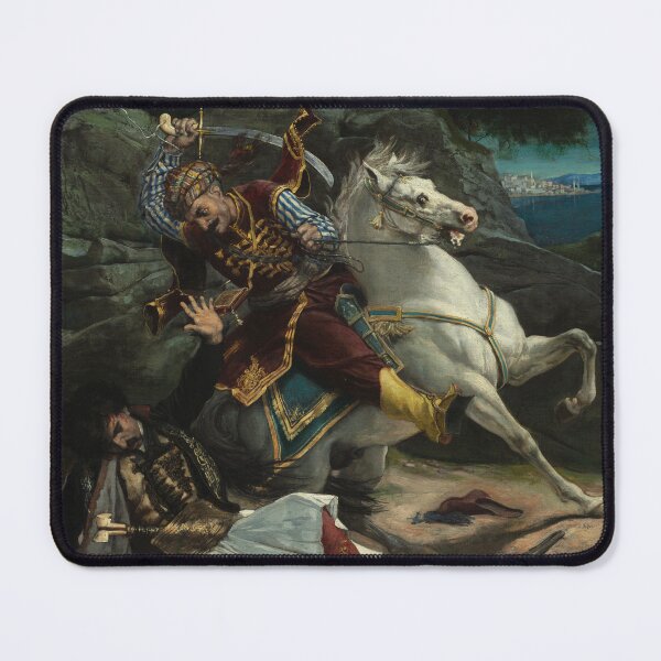 Item preview, Combat of a Greek and a Turk | Horace Vernet | 1840 Historic Battle Art designed and sold by CJET.