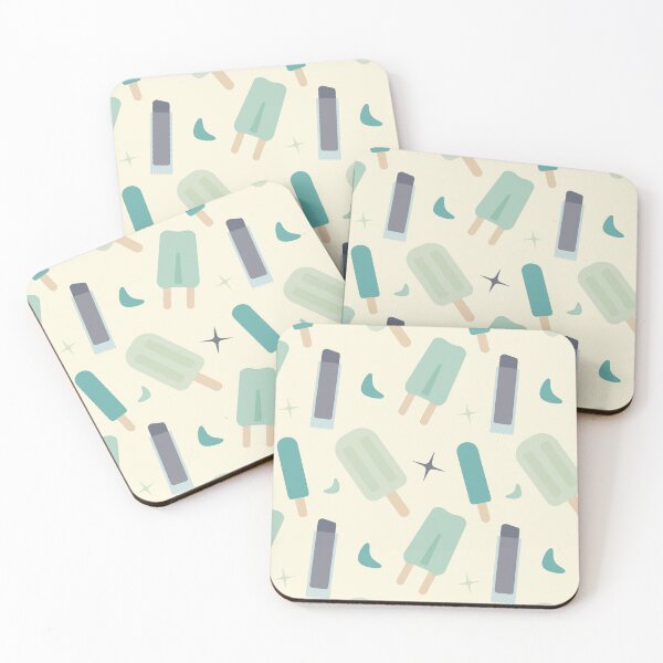 Item preview, Pale Succulents Popsicles Pattern designed and sold by LeftNWrite.