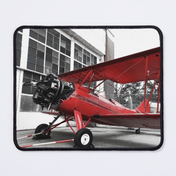 Item preview, Black White and Red Modern Industrial Air Plane Museum Vintage Propeller Plane Digital Photograph designed and sold by ARTbyABACCUS.