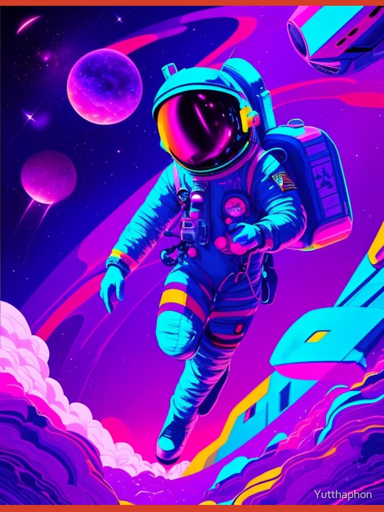 Surreal Art Spaceman Art Astronaut Colorful Art 