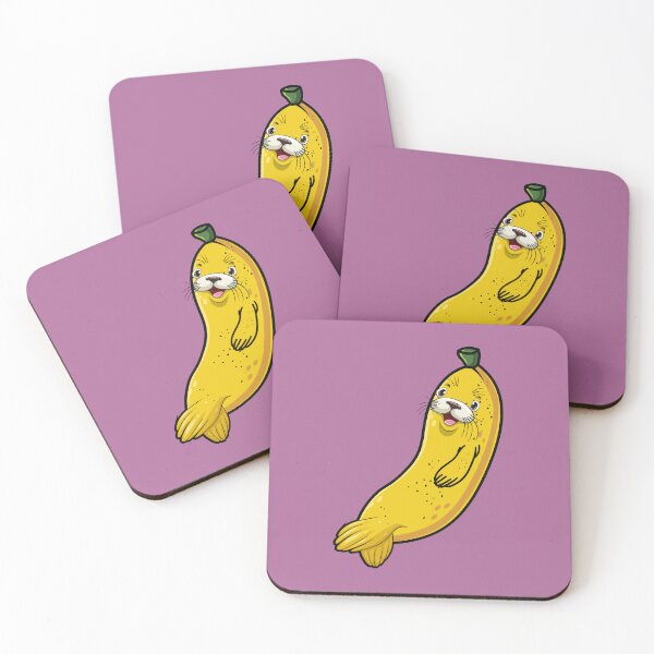 Item preview, Seal animal on a yellow banana  designed and sold by Donutlovers.