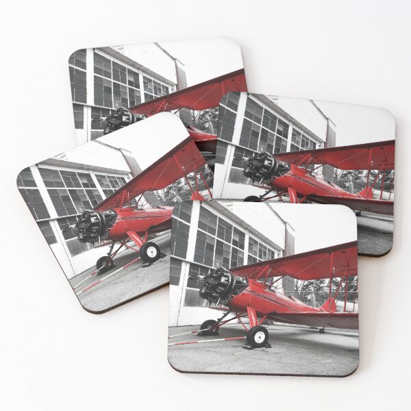 Item preview, Black White and Red Modern Industrial Air Plane Museum Vintage Propeller Plane Digital Photograph designed and sold by ARTbyABACCUS.