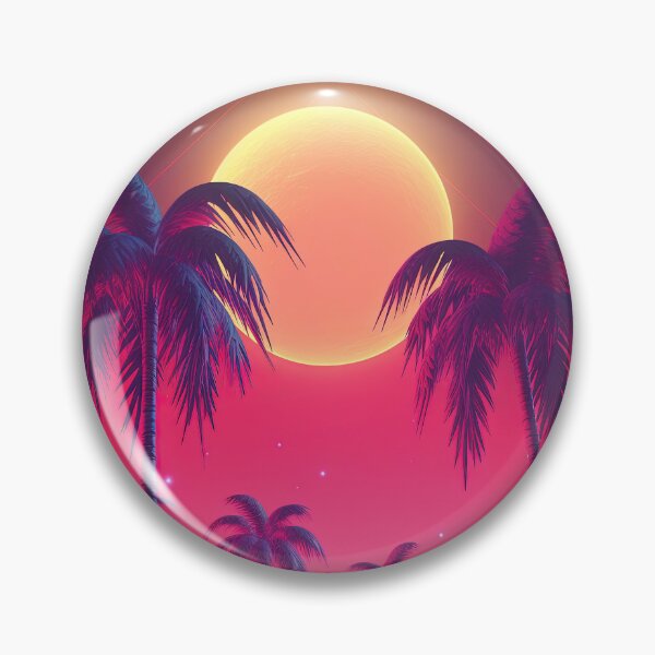 Item preview, Sunset Melodies: Synthwave Serenade among the Palm Trees designed and sold by Mullet Monkey.