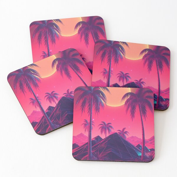 Item preview, Sunset Melodies: Synthwave Serenade among the Palm Trees designed and sold by Mullet Monkey.