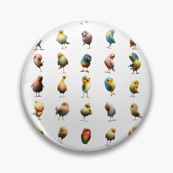 Item preview, Colorful Comedy Abstract Birds designed and sold by Pixel4Art.