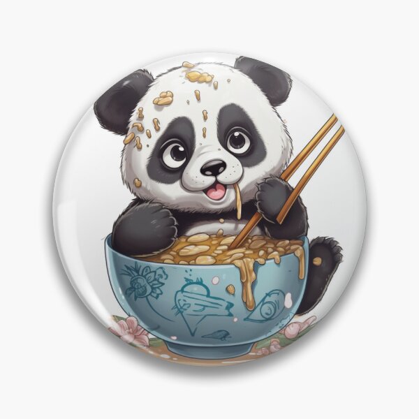 Item preview,  panda bear baby naughty loving kawaii eating designed and sold by DigitalPixelize.