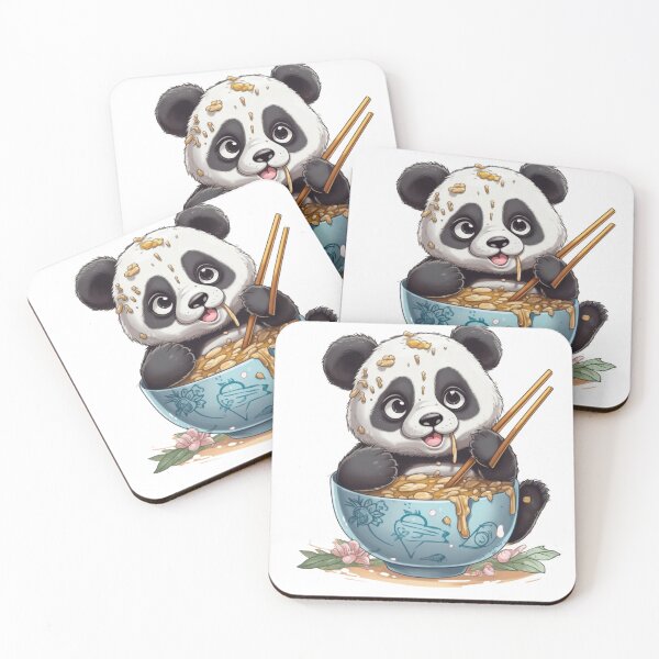 Item preview,  panda bear baby naughty loving kawaii eating designed and sold by DigitalPixelize.