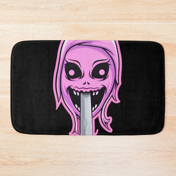 Item preview, Scary Pink Ghost Face With a Knife Sticking from its Mouth designed and sold by NapNapSleeper.