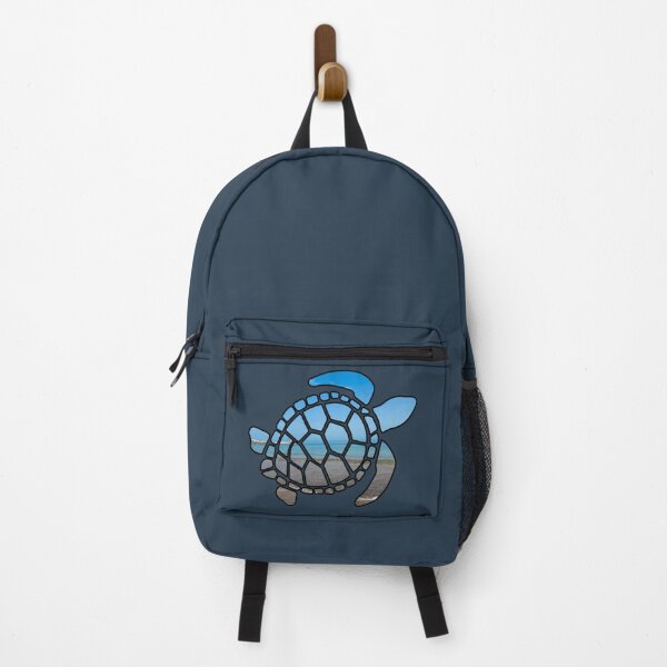 Item preview, Sea turtle silhouette on summer blue beach waves designed and sold by Donutlovers.