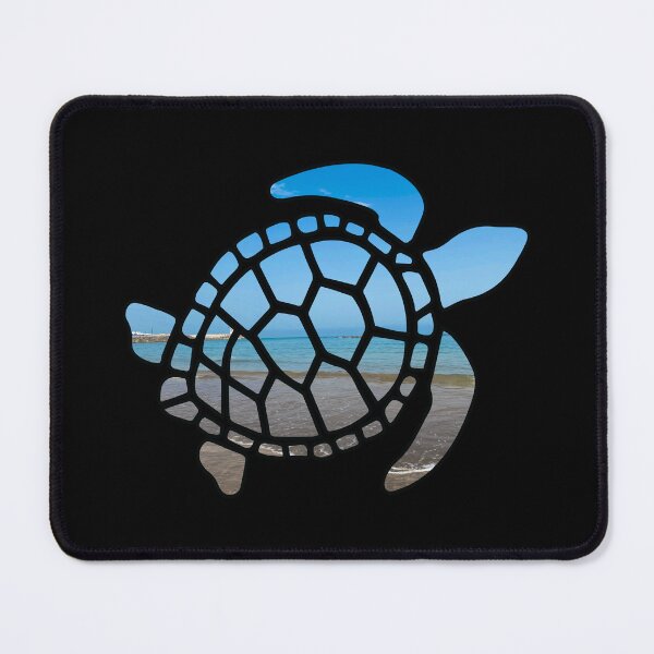 Item preview, Sea turtle silhouette on summer blue beach waves  designed and sold by Donutlovers.