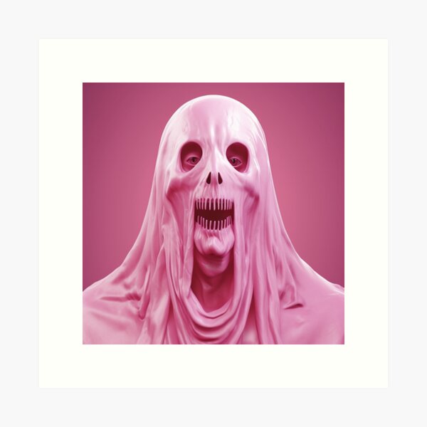 Item preview, Ultra Realistic Scary Pink Ghost Face  designed and sold by NapNapSleeper.
