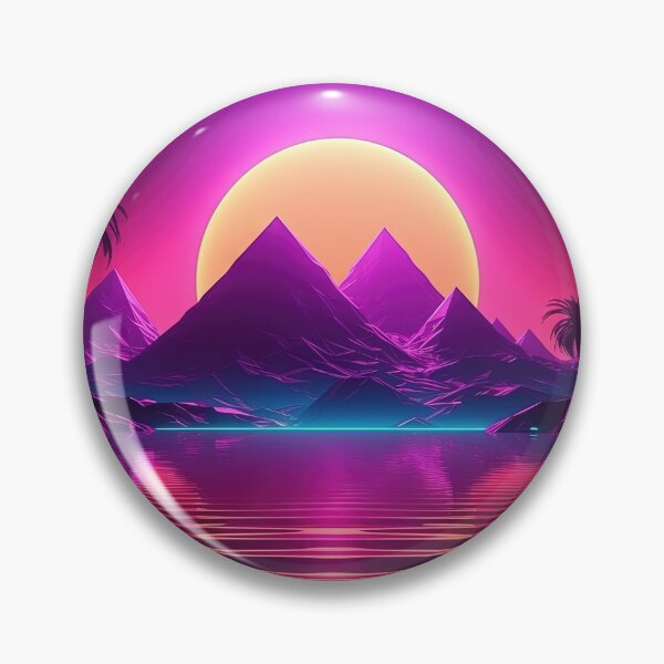 Item preview, Retro Utopia: Synthwave Bliss in the Cyber Oasis designed and sold by Mullet Monkey.