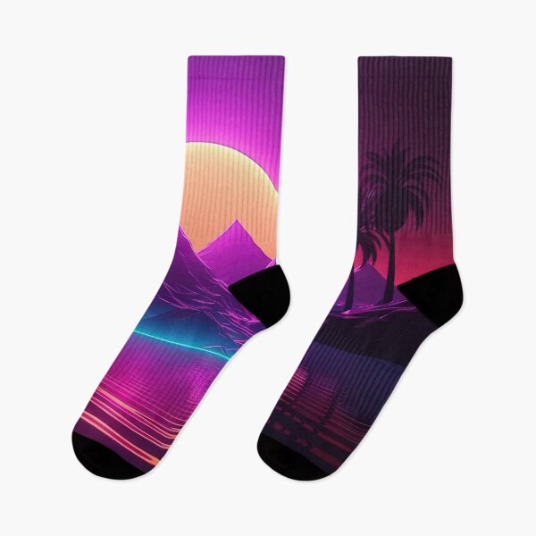 Item preview, Retro Utopia: Synthwave Bliss in the Cyber Oasis designed and sold by Mullet Monkey.