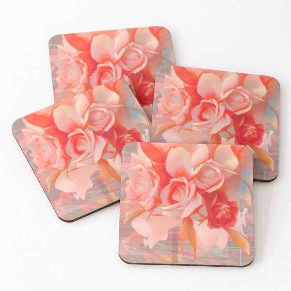 Item preview, Cascading Coral Roses  designed and sold by Dana Roper.