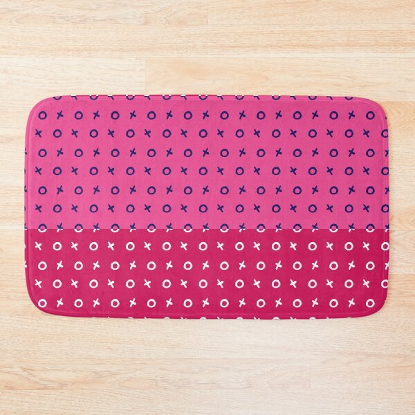 Item preview, Tic Tac Toe Retro Striped Pattern in White, Indigo, Pink and Red designed and sold by anisgott.
