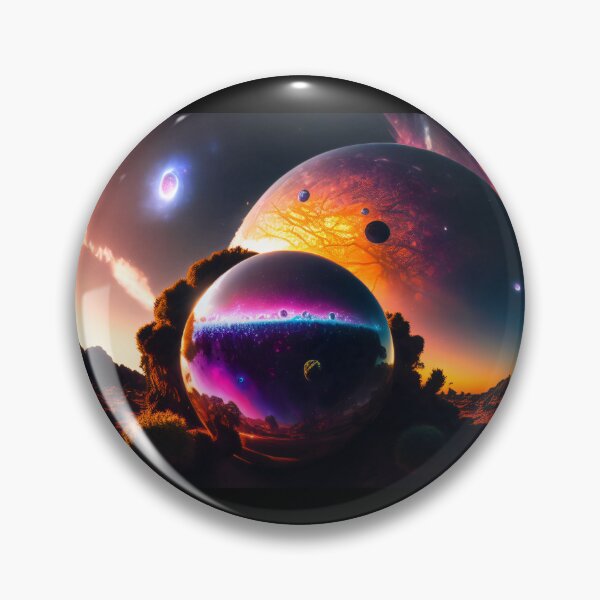 Artikelvorschau, Exoplanet Kepler-90W sureal, fiktiv, bunt. entworfen und verkauft von ArtCreator2023.