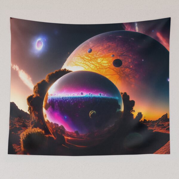 Item preview, Exoplanet Kepler-90W sureal, fictional, colorful. designed and sold by ArtCreator2023.