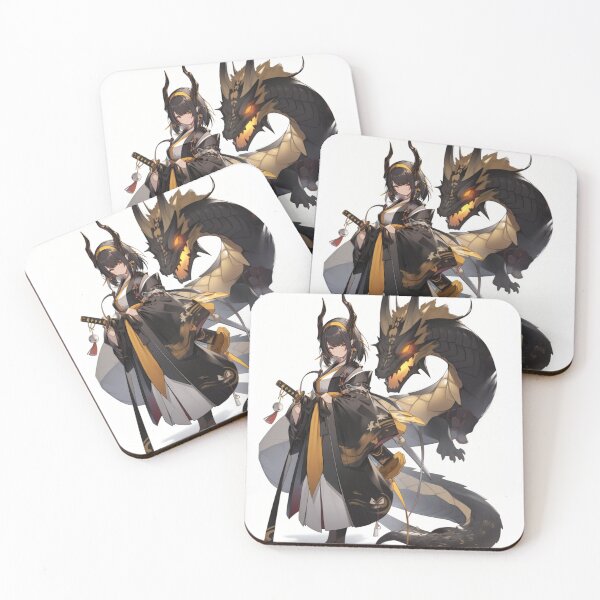 Item preview, Warrior Anime Girl with a Dragon: Powerful Heroine in an Epic Fantasy Illustration designed and sold by Zibes-Limited.