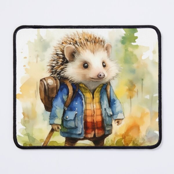 Artikelvorschau, Porcupine : First Day of School : Watercolour Magical Forest Creatures Series entworfen und verkauft von MTJ-Mushrooms.