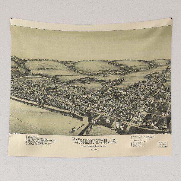 Item preview, Wrightsville, Pennsylvania (1894) designed and sold by allhistory.