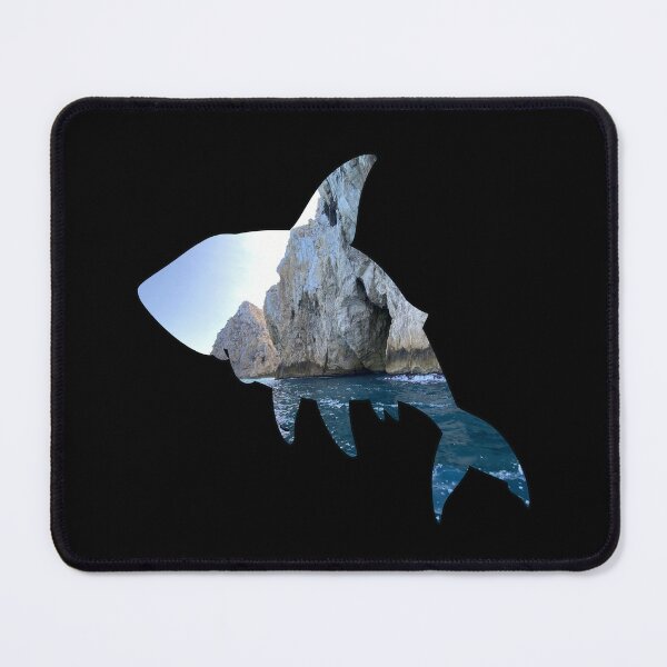 Item preview, Big whale shark fish silhouette on an ocean view designed and sold by Donutlovers.