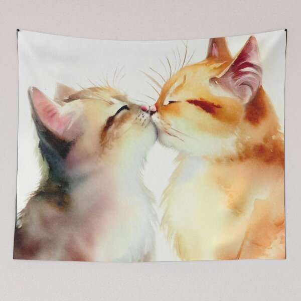 Item preview, Purrfect Love: A Tender Moment of Cat Kisses designed and sold by ciaobebo.