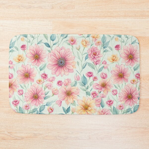 Item preview, Aesthetic Pink flora on pastel background  designed and sold by PeacockThrone25.
