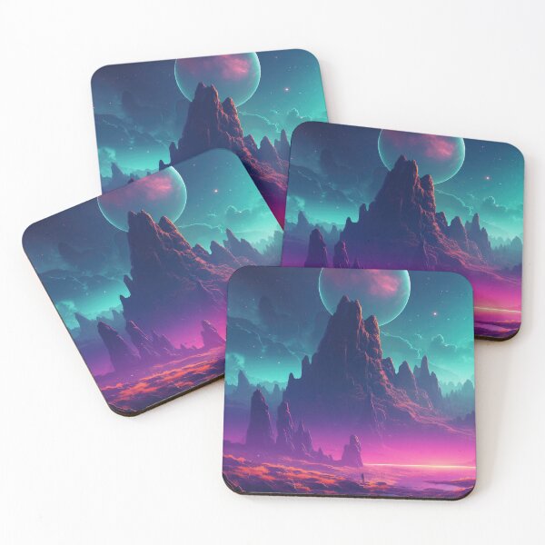 Item preview, Nocturnal Peaks: Mountain Majesty in the Synthwave Universe designed and sold by Mullet Monkey.